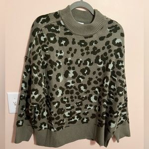 NWT True Craft Women’s sweater plus size green animal leopard print 2X